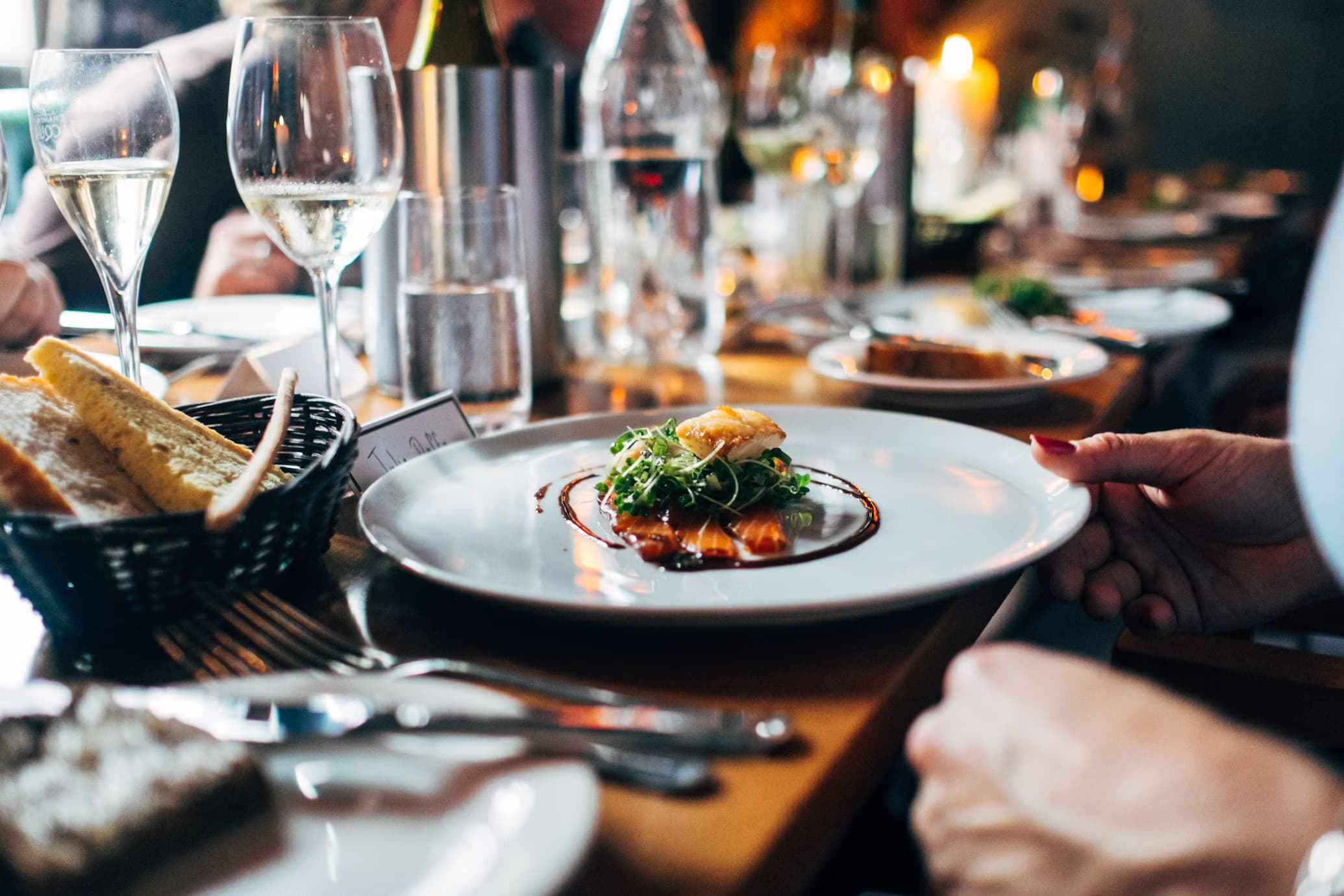 People eating together